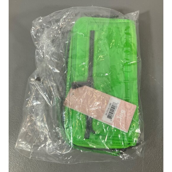 Lug Splits XL RFID Protected Accordion Wallet - Quilted Lime Green with Zip Clos - Picture 5 of 7